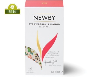 картинка Пакетированный чай Newby Клубника Манго, (25 пак.) от интернет магазина