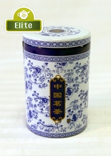 картинка Банка для чая Лань Цин Хуа, белая (10*6.5*6.5 см) от интернет магазина