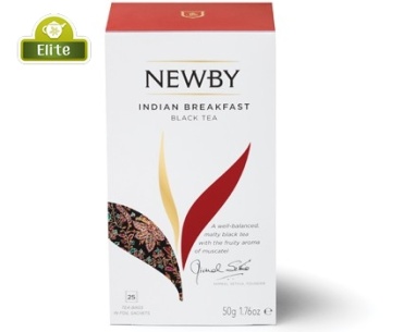 картинка Пакетированный чай Newby Индийский Завтрак, (25 пак.) от интернет магазина