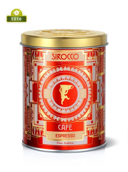 картинка Кофе Sirocco Espresso, зерновой (250 гр) жестяная банка от интернет магазина