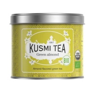 картинка Kusmi Tea ALMOND GREEN (зелёный чай с миндалем), банка (100 гр) интернет магазин являющийся официальным дистрибьютором в России 