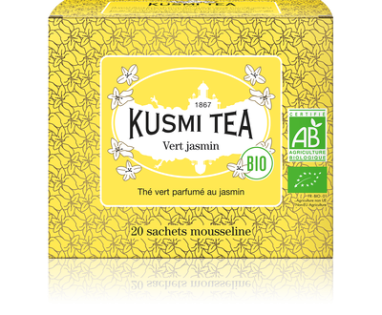 картинка Зеленый чай Kusmi Tea (Organic) Жасминовый (20 муслиновых пакетиков) от интернет магазина