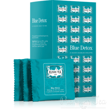картинка Зеленый чай Kusmi Tea Blue Detox / Блю Детокс (24 муслиновых пакетиков) от интернет магазина