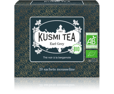картинка Черный чай Kusmi Tea (Organic) Эрл Грей (20 муслиновых пакетиков) от интернет магазина