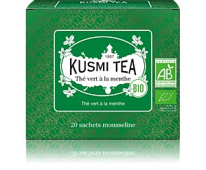 Зеленый чай Kusmi Tea Мятный чай (20 муслиновых пакетиков)