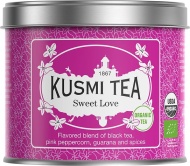 картинка Черный чай Kusmi Tea Sweet Love / Сладкая любовь, банка (100 гр) интернет магазин являющийся официальным дистрибьютором в России 