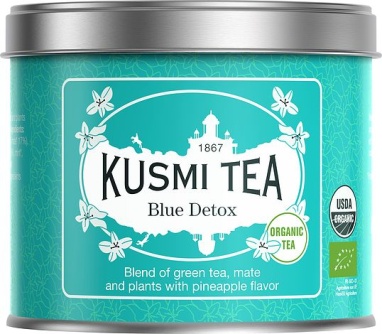 картинка Kusmi Tea Blue Detox (Зелёный чай с мате и ананасом), банка (100 гр) от интернет магазина