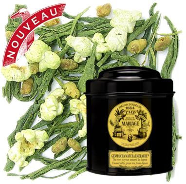 картинка Зеленый чай Mariage Freres Genmaicha Matcha Emeraude, банка (100 гр) от интернет магазина