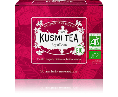 картинка Фруктовый чай Kusmi Tea (Organic) Aquarosa (20 муслиновых пакетиков) от интернет магазина