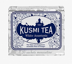 Белый чай Kusmi Tea Белая Анастасия (20 муслиновых пакетиков)