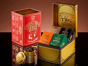 Подарочный набор TWG Tea CHRISTMAS WISH / Рождественское желание (4 баночки по 25гр)