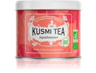 картинка Kusmi Tea AQUA_SUMMER (фруктовый чай, персик и абрикос), банка (100 гр) интернет магазин являющийся официальным дистрибьютором в России 