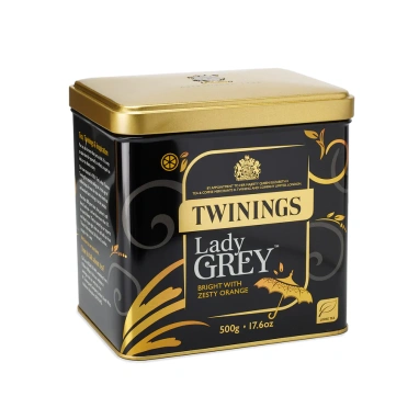 картинка Черный чай Twinings Lady Grey, банка (500 гр) от интернет магазина