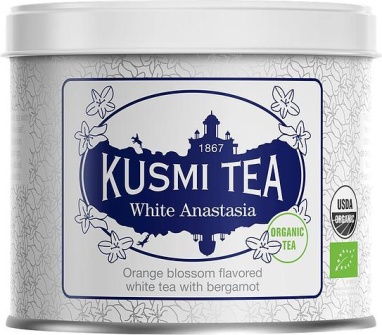 картинка Kusmi Tea White Anastasia (Белый чай с бергамотом) банка (90 гр) от интернет магазина
