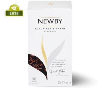 картинка Пакетированный чай Newby Черный чай с чабрецом, (25 пак.) от интернет магазина