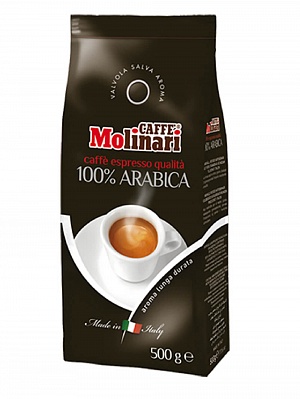 Кофе Molinari 100% Arabica, зерновой (500 гр)