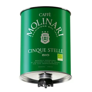 картинка Кофе Molinari Bio Organic (100% Арабика), зерновой (3000 гр) жестяная банка от интернет магазина