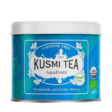 картинка Kusmi Tea AQUA_FRUTTI (травяной чай, гранат и ягоды годжи), банка (100 гр) от интернет магазина