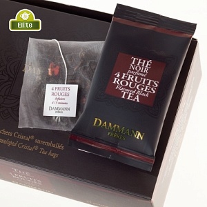 Черный чай Dammann Quatre Fruits Rouges / 4 Красных Фрукта, саше на чашку (24 пак.)