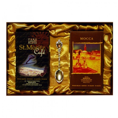 картинка Badilatti Санкт-Мориц (зерно), Мокка (зерно), подарочный набор  (2 х 250 гр) от интернет магазина