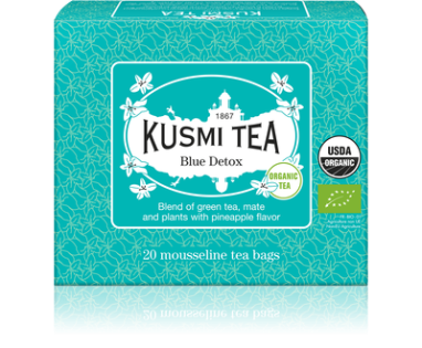 картинка Зеленый чай Kusmi Tea Блю Детокс (20 муслиновых пакетиков) от интернет магазина