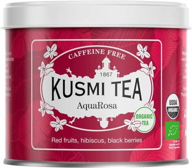 картинка Kusmi Tea AquaRosa (Травяной чай гибискус, красная ягода), банка (100 гр) от интернет магазина