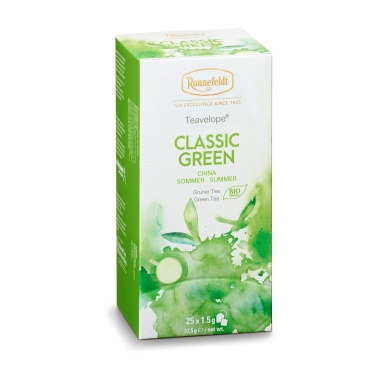 картинка Зеленый чай Ronnefeldt Classic Green BIO / Классический Зеленый, саше на чашку (Teavelope) (25 пак) от интернет магазина