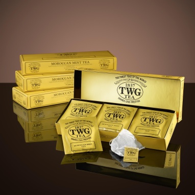 картинка Зеленый чай TWG Tea Moroccan Mint Tea / Морокканский мятный чай (2,5 г х 15 пак.) от интернет магазина