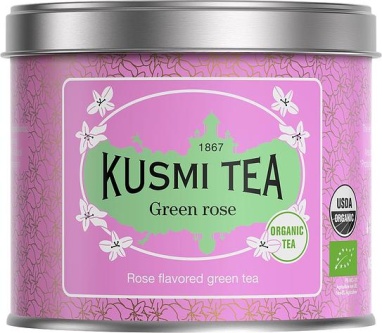 картинка Зеленый чай Kusmi Tea Rose Green / Зеленый чай с розой, банка (100 гр) от интернет магазина