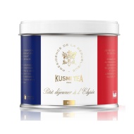 картинка Kusmi Tea PETIT DÉJEUNER À L'ELYSÉE (Зелёный чай с клубникой, лемонграссом и васильком)  банка (100 гр) интернет магазин являющийся официальным дистрибьютором в России 