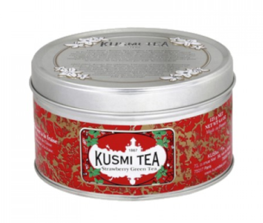 картинка Зеленый чай Kusmi Tea Strawberry Green Tea / Клубничный (125 гр) от интернет магазина