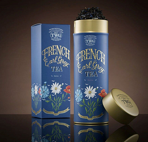Черный чай TWG Tea French Earl Grey / Французский Эрл Грей, туба (100 гр)