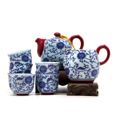 картинка Чайный сервиз Цин Хуа Ши Шан, фарфор от интернет магазина