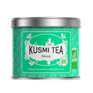 картинка Kusmi Tea Detox (зеленый чай, мате, лимон), банка (100 гр) интернет магазин являющийся официальным дистрибьютором в России 