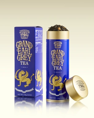 картинка Черный чай TWG Tea GRAND EARL GREY (Эрл Грей с нежной ноткой ванили, бергамота и карамели), туба (100 гр) от интернет магазина