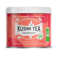 картинка Kusmi Tea AQUA_SUMMER (травяной чай, персик и абрикос), банка (100 гр) интернет магазин являющийся официальным дистрибьютором в России 