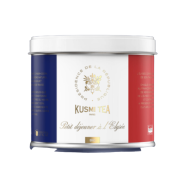 картинка Kusmi Tea Petit Dejeuner a l Elysee (Зелёный чай с клубникой, лемонграссом и васильком)  банка (100 гр) интернет магазин являющийся официальным дистрибьютором в России 