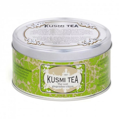 картинка Зеленый чай Kusmi Tea Almond Green / Зелёный чай с миндалем, банка (125 гр) от интернет магазина