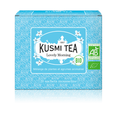 картинка Зеленый чай Kusmi Tea (Organic) Прекрасное Утро (20 муслиновых пакетиков) от интернет магазина