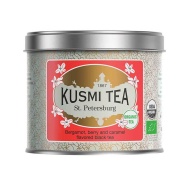 картинка Kusmi Tea St Petersburg (Эрл грей, карамель, ягоды) банка (100 гр) интернет магазин являющийся официальным дистрибьютором в России 