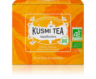 картинка Фруктовый чай Kusmi Tea (Organic) AquaExotica (20 муслиновых пакетиков) от интернет магазина