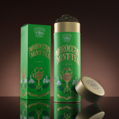 картинка Зеленый чай TWG Tea Moroccan Mint / Мороканский мятный, туба (100 гр) от интернет магазина
